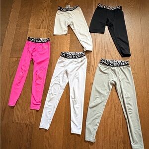 5 Pairs Boys Compression Leggings